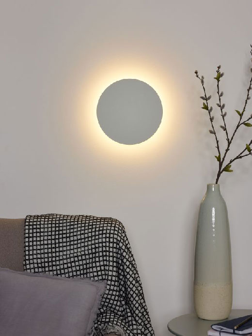 Lucide EKLYPS LED - Wall Lamp - Ø 25 cm - LED - 1x8W 3000K - White